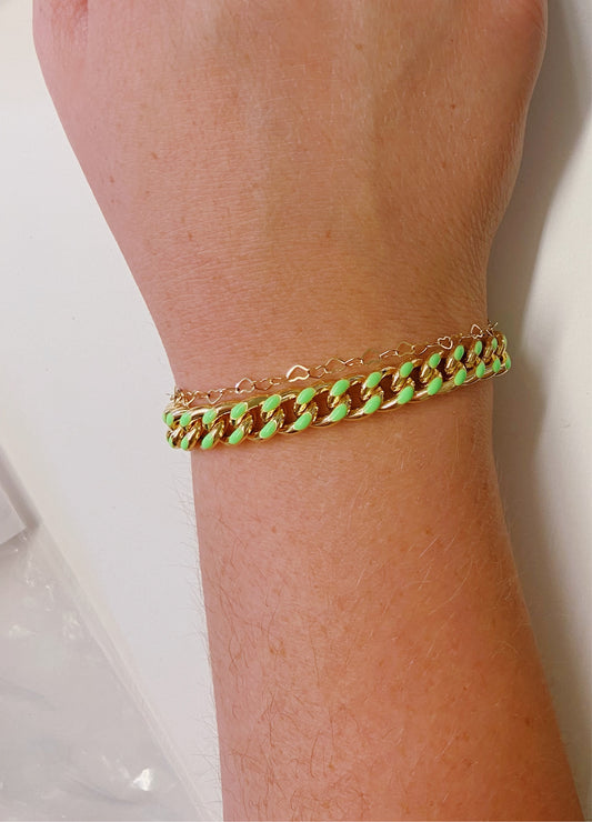 Green Link Bracelet